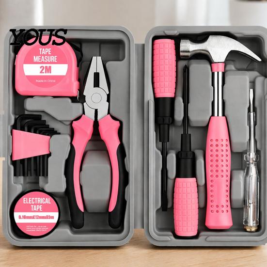 Compact Storage Tool Case for Vehicle 13Pcs Household Set, Hand Kit with Case, Complete Assortment Easy to Carry Maintenance Set Home Repairs