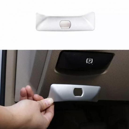 For Benz E-Class W212 Multimedia Emergency Button Matte Silver Cover Car Console