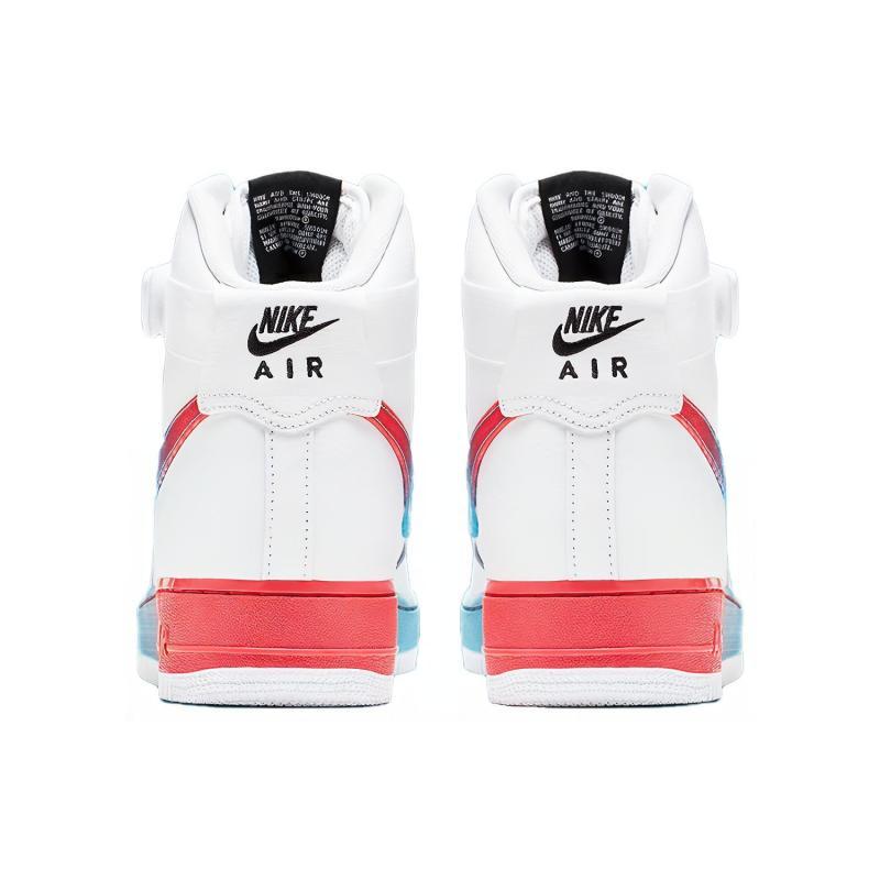 Nike Air Force 1 High Gradient White Blue Fury Ember Glow Sneakers CJ0525-100