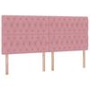 LED Storage Bed with Mattress Pink 200 x 200 cm Velvet