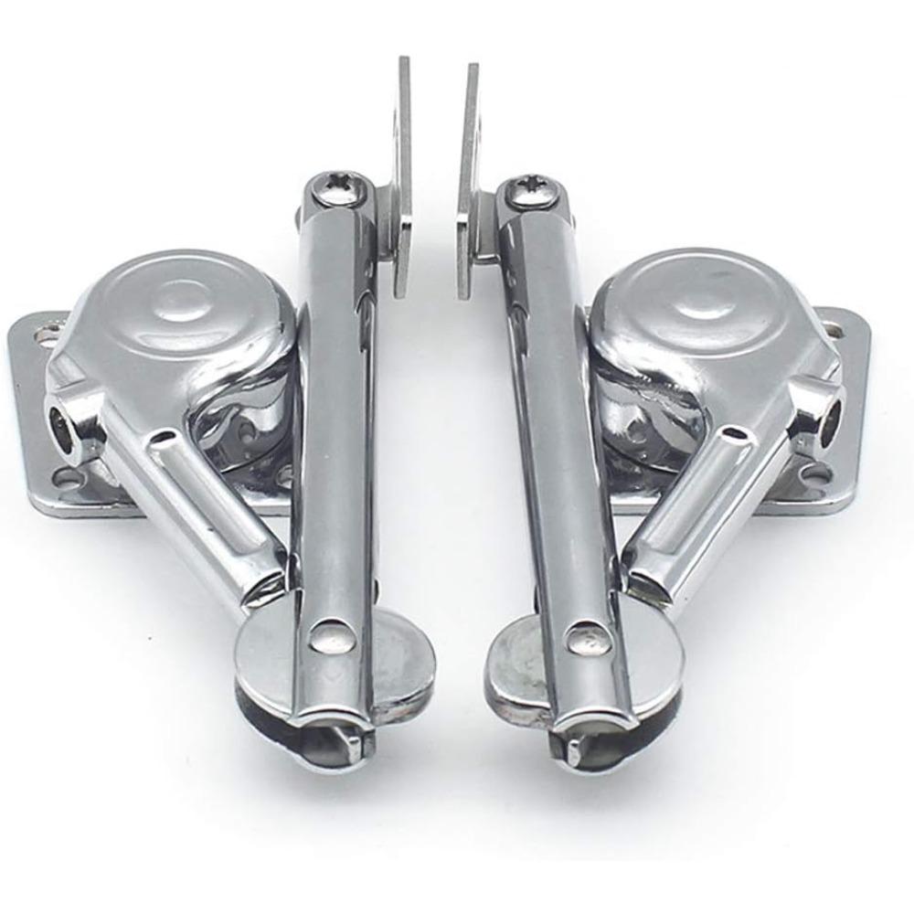 Soft Close Heavy Lid Support Hinges Zinc Alloy Hydraulic Stay for Closet Wardrobe Toy Box (2 Pack,Left and Right)