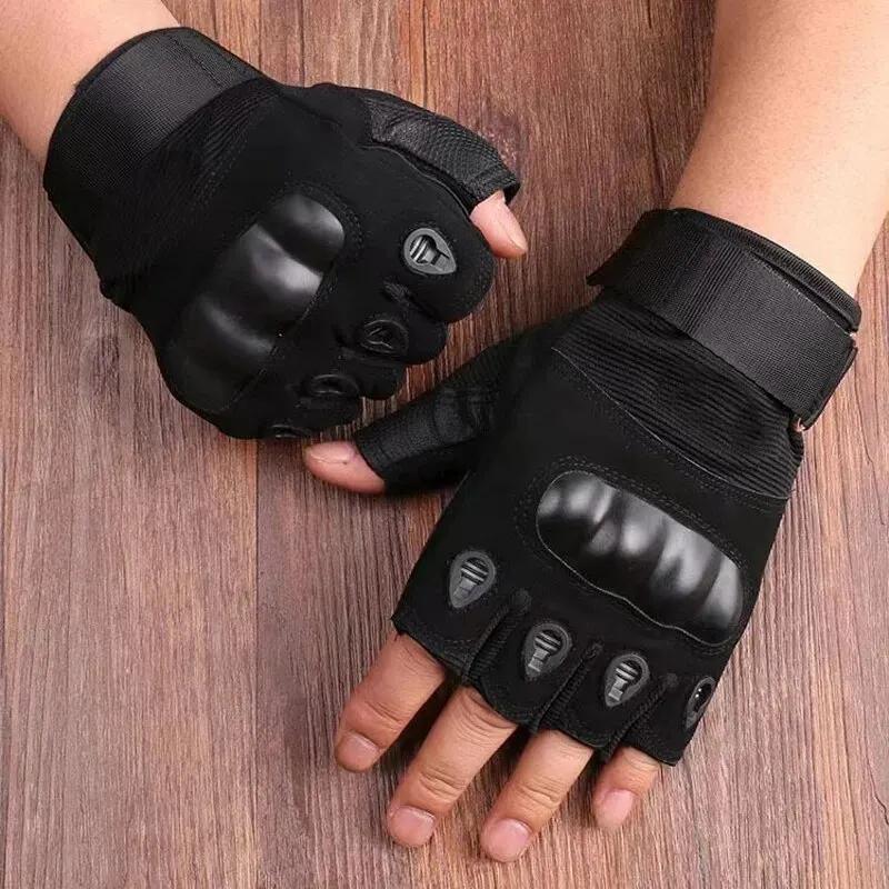Anti-Slip Tactical Half Finger Gloves for Cycling Climbing Sports Outdoor Fitness Wear-Resistant Breathable
