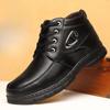 Fashion Lace Up New in Snow Boots for Men Warm Cold Proof Winter Shoes Man Sale Offer Thick Plush Footwear Work Comfortable Anti Slip