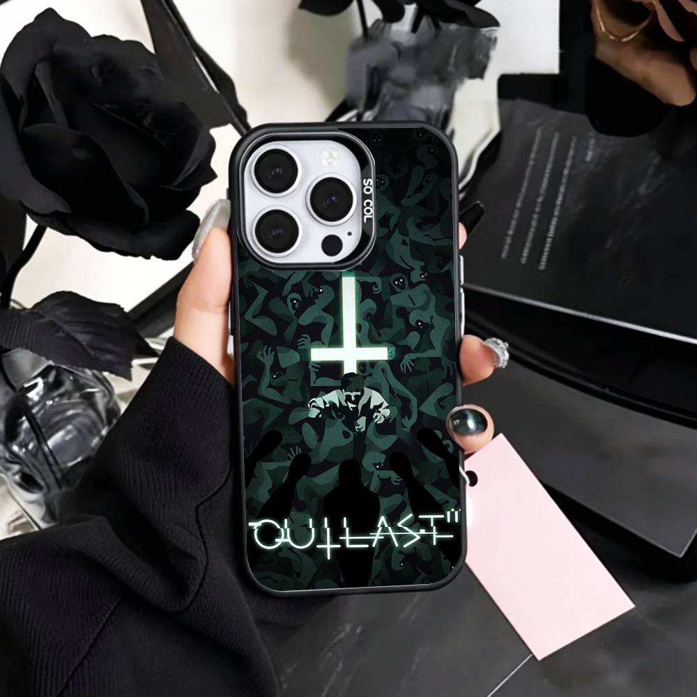 G-Game The Outlast Trials H-Horror    Phone Case For iPhone17,16,15,14,13,12,11 Plus,Pro Max Colored Silver Plated Inside Cover