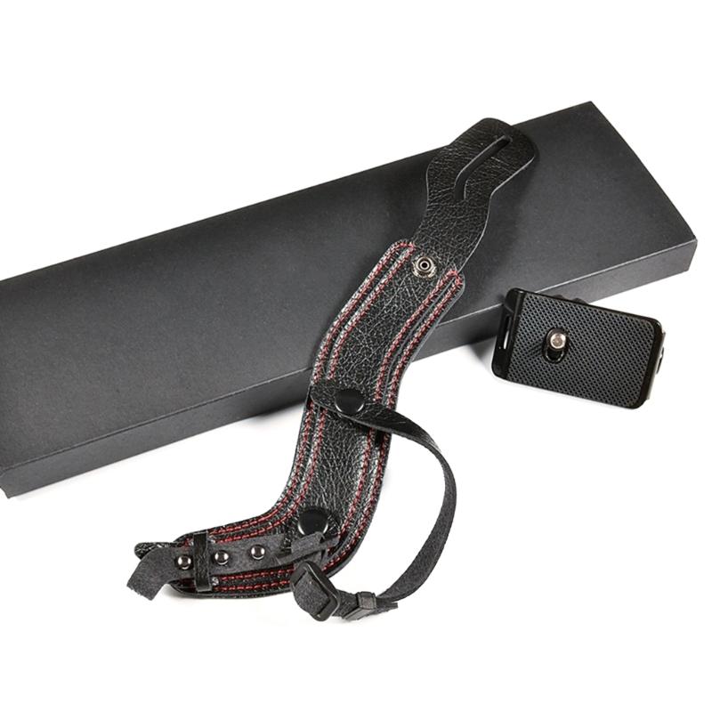 Camera Leather Wrist Strap DSLR Hand Belt Holder Shockproof Strap Waterproof Quick Release Strap Wristband for Camera