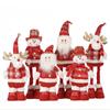 Christmas Retractable Standing Santa Snowman Reindeer Figurines Decorations