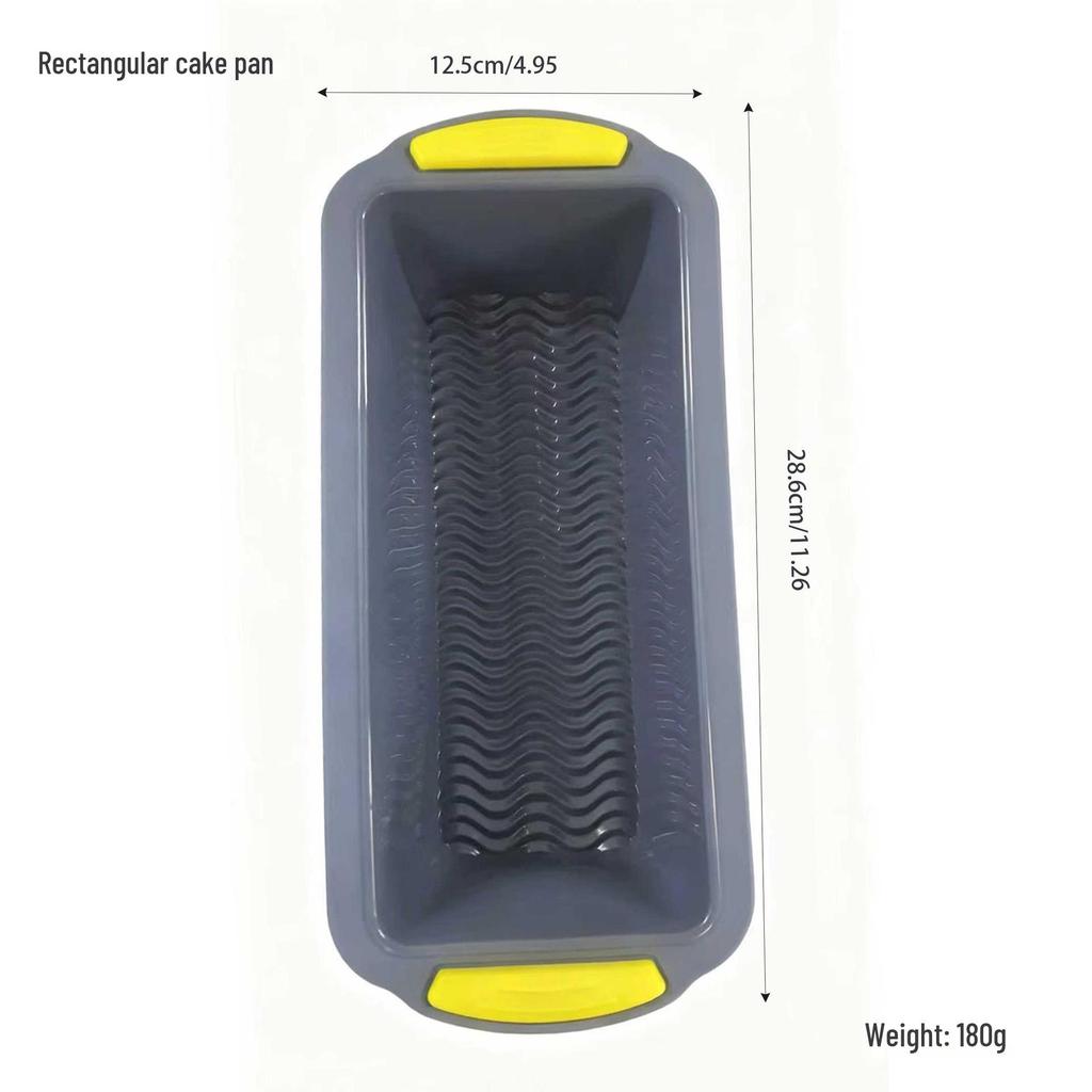 Two-Color Silicone Cake Mold, 4-Cavity Baking Pan for DIY Bread and Cakes