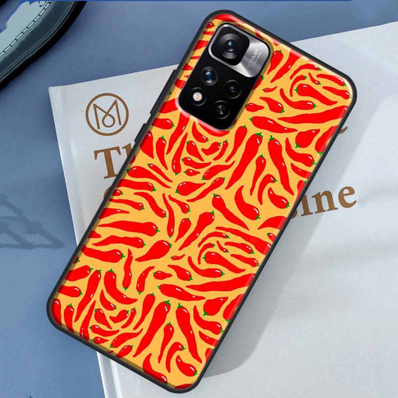 

Red Chilli Pepper Pattern Case For Xiaomi Redmi 13C 10C 12C 14C Redmi Note 14 13 Pro 12 11 9 10 9S 10S 11S 12S Cover Redmi 13C