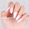 Solid Color Oval Cat Eye Press-On Nails - Medium-Long Light Luxury