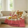 Kawaii R-Rilakkuma-Cartoon Blanket Warm Soft Suitable For Bedroom Sofa Bed Living Room Office Travel Camping Gifts