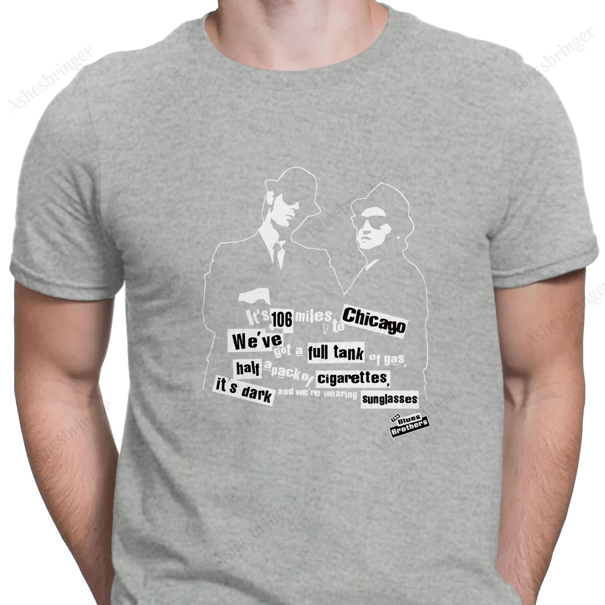 

Братья Блюз - У нас полный бак бензина Юмористическая графическая забавная футболка Уличный повседневный стиль Футболка для мужчин и женщин 4XL