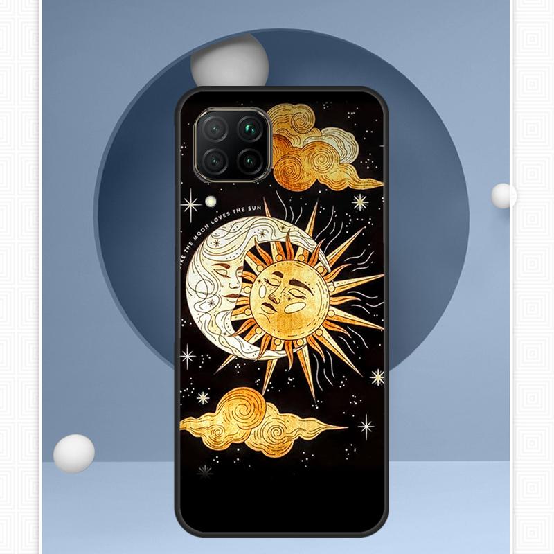 Sun Moon For Huawei Nova 12s 12i 11i 8i Y91 Y60 Y70 Y72 Y90 Y61 9 10 SE P20 P40 Lite P30 P60 Pro Case
