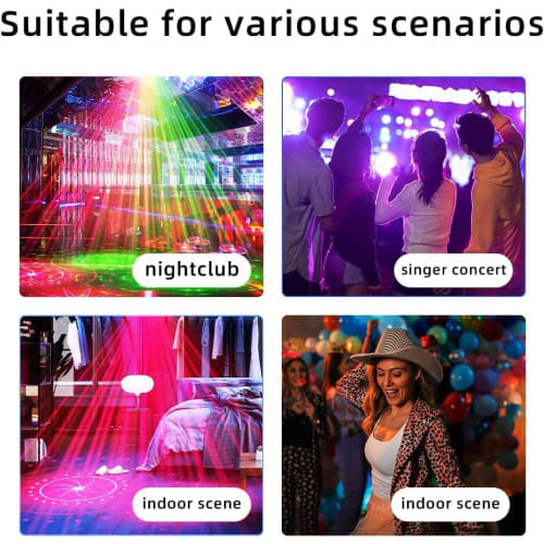 PAIFIEVD Mini Party Lights, Voice Activated Disco Lights, Car Mirror Ball Lights, Stage Lights for Dance Parties, Birthdays, Karaoke, Christmas, Weddi