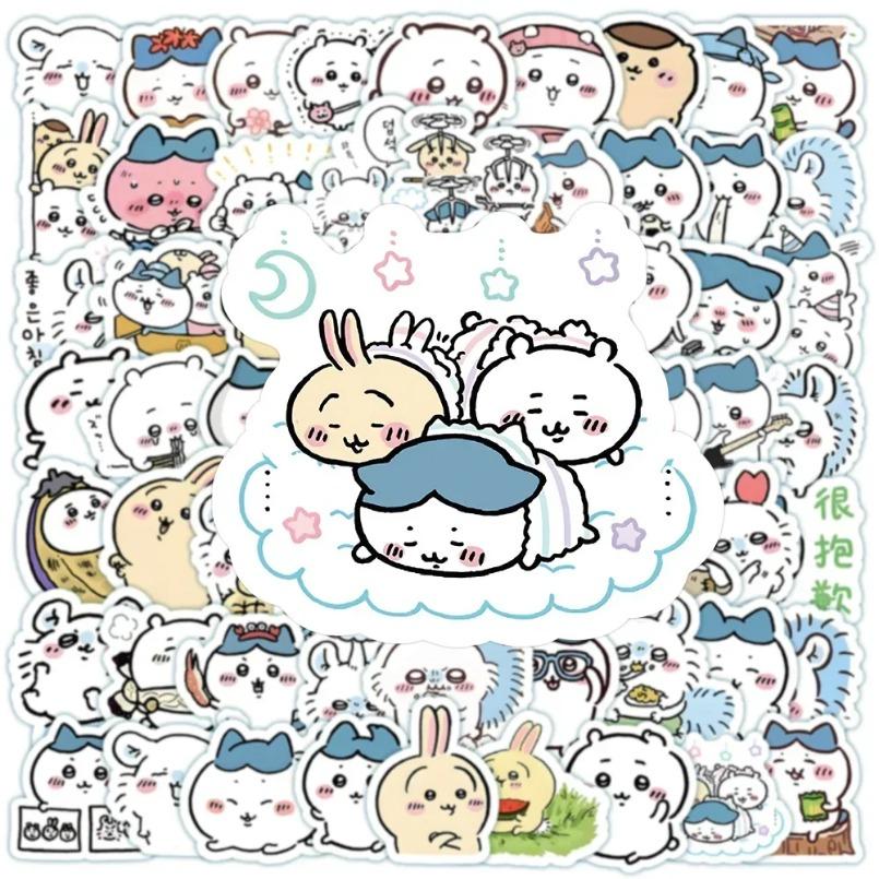 100pcs Cute Stickers DIY Waterproof Vinyl Scrapbook Water Cup Phone Case Lovely Cartoon Anime Sticker Kids Gift Toy For Phone