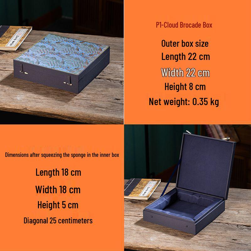 

Elegant Square Inkstone Ceramic Plate with Gift Packaging - Porcelain Water-Washed Design, Perfect for Dining or as a Decorative Wall Piece.
