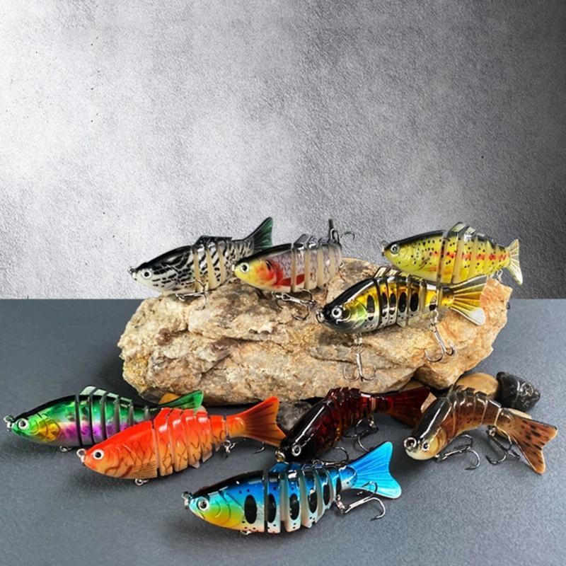 10cm 3D Fishing Lures Swimbait Wobbler Hard Multi-Sections Fishing Lures Saltwater Trolling Lures Fishing Baits Wobbler