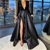 Nuovo Abito Lungo Maxi da Donna Europeo Americano con Paillettes Sexy a Strascico Abito da Sera per Feste Banchetto