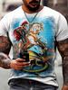 St. George Printed T-shirt Men's Fashion Street T-shirt 3D Printing Casual Round Neck Short-sleeved T-shirt Hip-hop Mens T-shirt