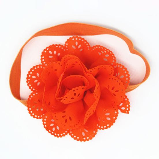 Lovely Hollow Cloth Flower Baby Girl Headband Elastic Band Headwear Decor Gift