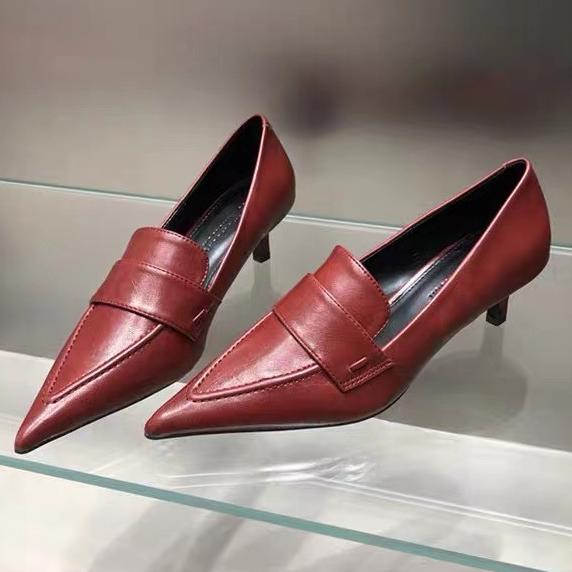 Fashion Women Pumps Fashion Pointed Toe Slip On Ladies Elegant Single Shoes Thin Low Heel Dress Shoes Heeled Sandals Zapatos De Mujer