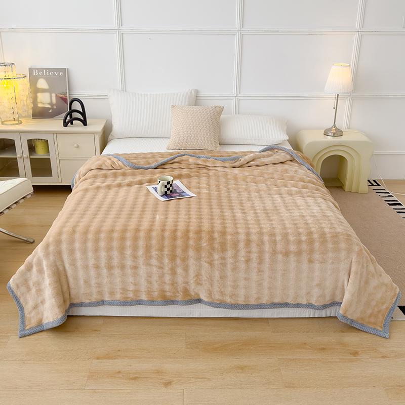 Single/Queen/Super King Thicker Fleece Throw Blanket for Bed or Sofa Soft Plush Blanket