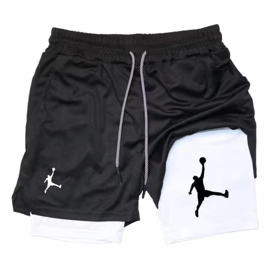 2025 Herrars Snabbtorkande Sommar Sportshorts: Basket, Fitness, Löpning Två-i-ett Fritidsbyxor