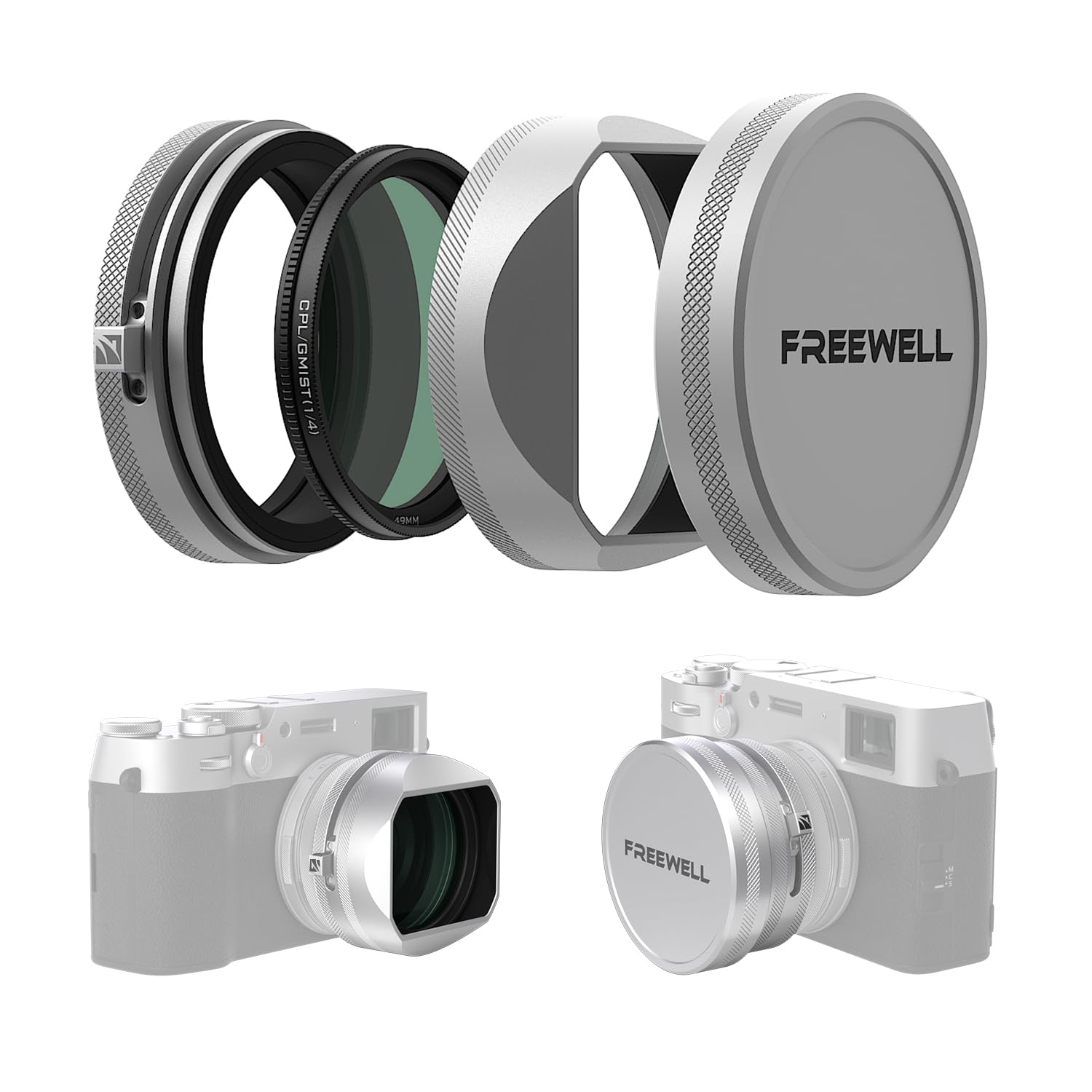 

Гибридный фильтр Freewell Fuji X100 с блендой CPL/GMIST [] (Серебряный) серебряный