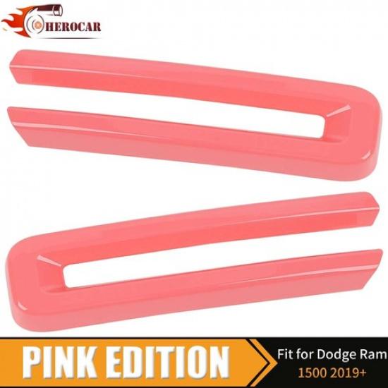 Front Grille erts Cover Grill U Bar Frame For Dodge Ram 1500 -2024 Pink