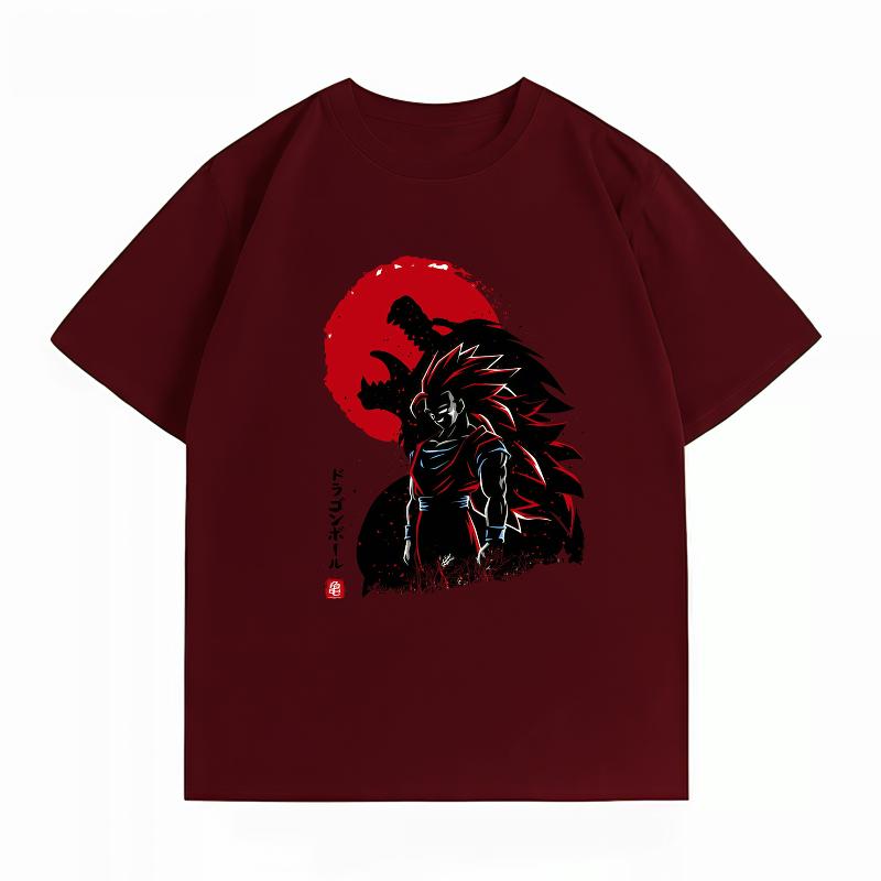 Dragon Ball Goku Super Saiyan 4 Japanese Style Print Tshirt Casual Short Sleeve Cotton Anime Streetwear Unisexs Tshirt