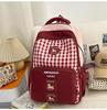 Schoolbag Girl Small Fresh Junior High School Student Schoolbag Ins Style Pattern Cute Lightweight Campus Backpack Versatile Tutoring Bag