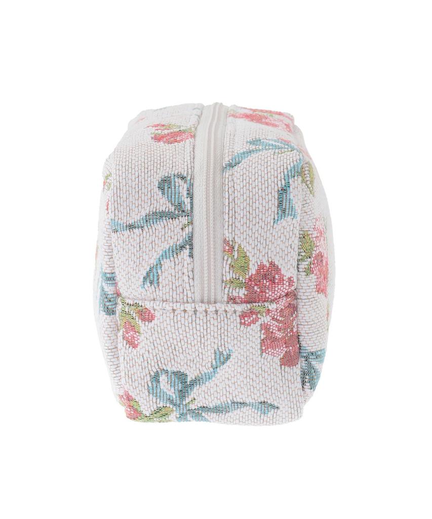 de Rose Ribbon Pattern Gobelin Pouch [Maison Fleur] - Women's Off-White