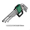 9 Pieces/Set Allen Keys Hexagon Key Hand Tools Equipment Repairing Hex Wrench L Type for Bike