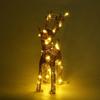 Christmas Wrought Iron Deer Figurine with Led Light Holiday New Year Party Decor