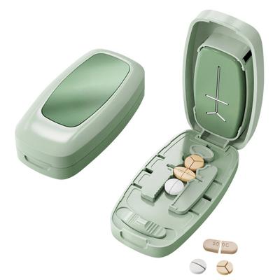 Cortador de Pastillas Portátil Cortador de Tabletas Ajustable Divisor de Pastillas 1/2 1/3 1/4 Centrado Preciso Alineación para Pastillas Redondas Ovaladas Corte de Múltiples Pastillas