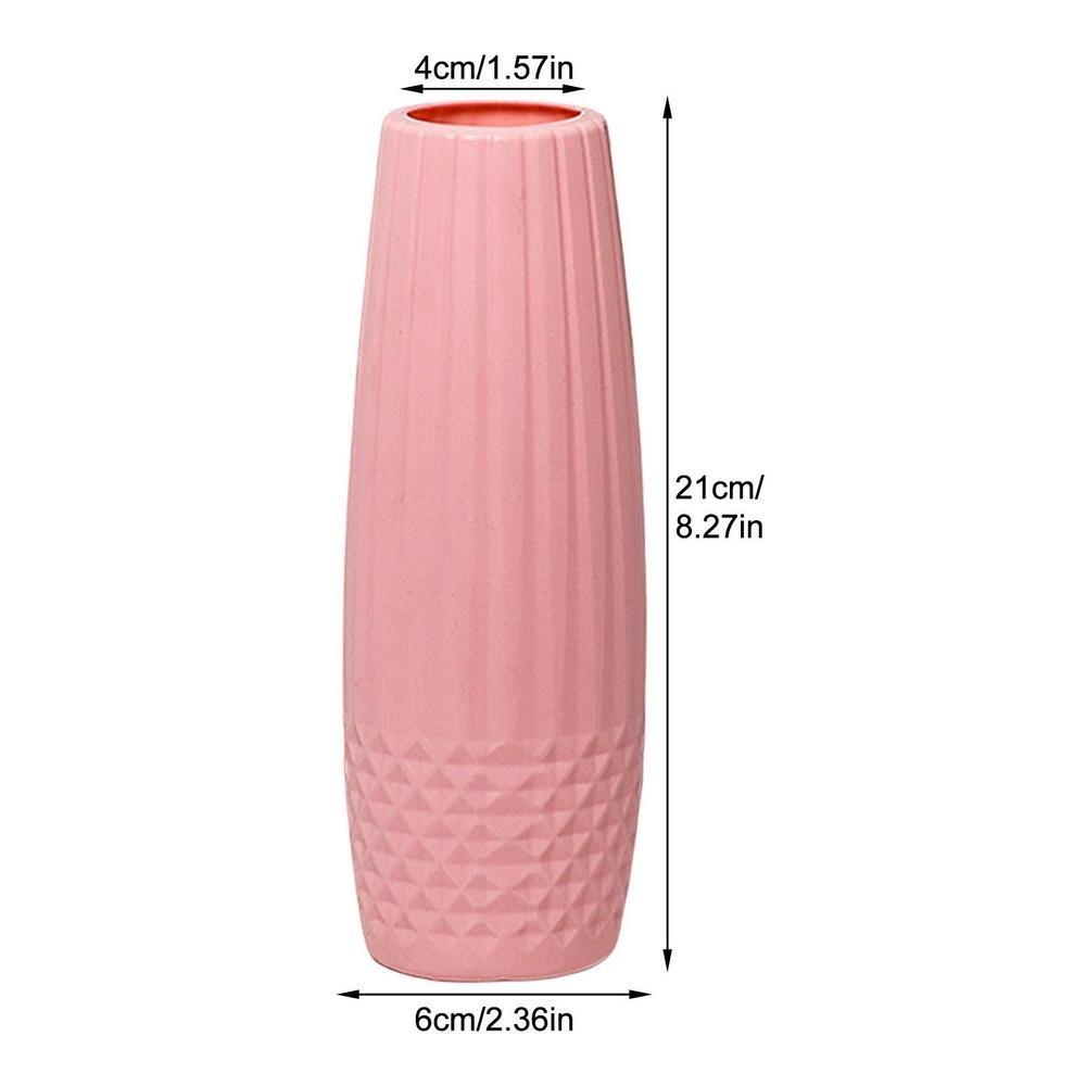 Diamond Design Flower Pot Imitation Ceramic Flower Arrangement New Flower Vase  Home Decoration