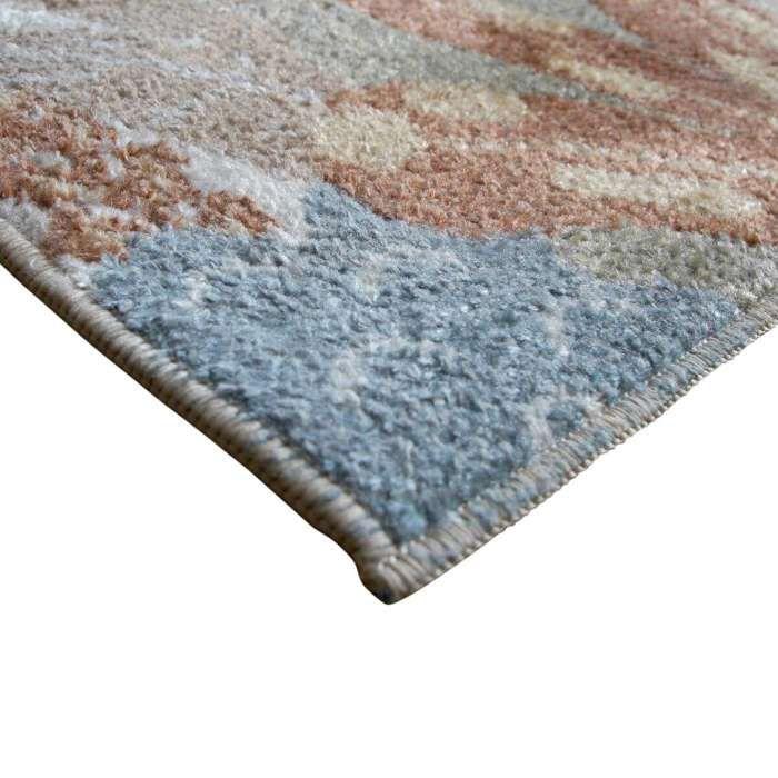 Washable Children's Living Room Rug Jungle Pattern Grey Yellow 100x150