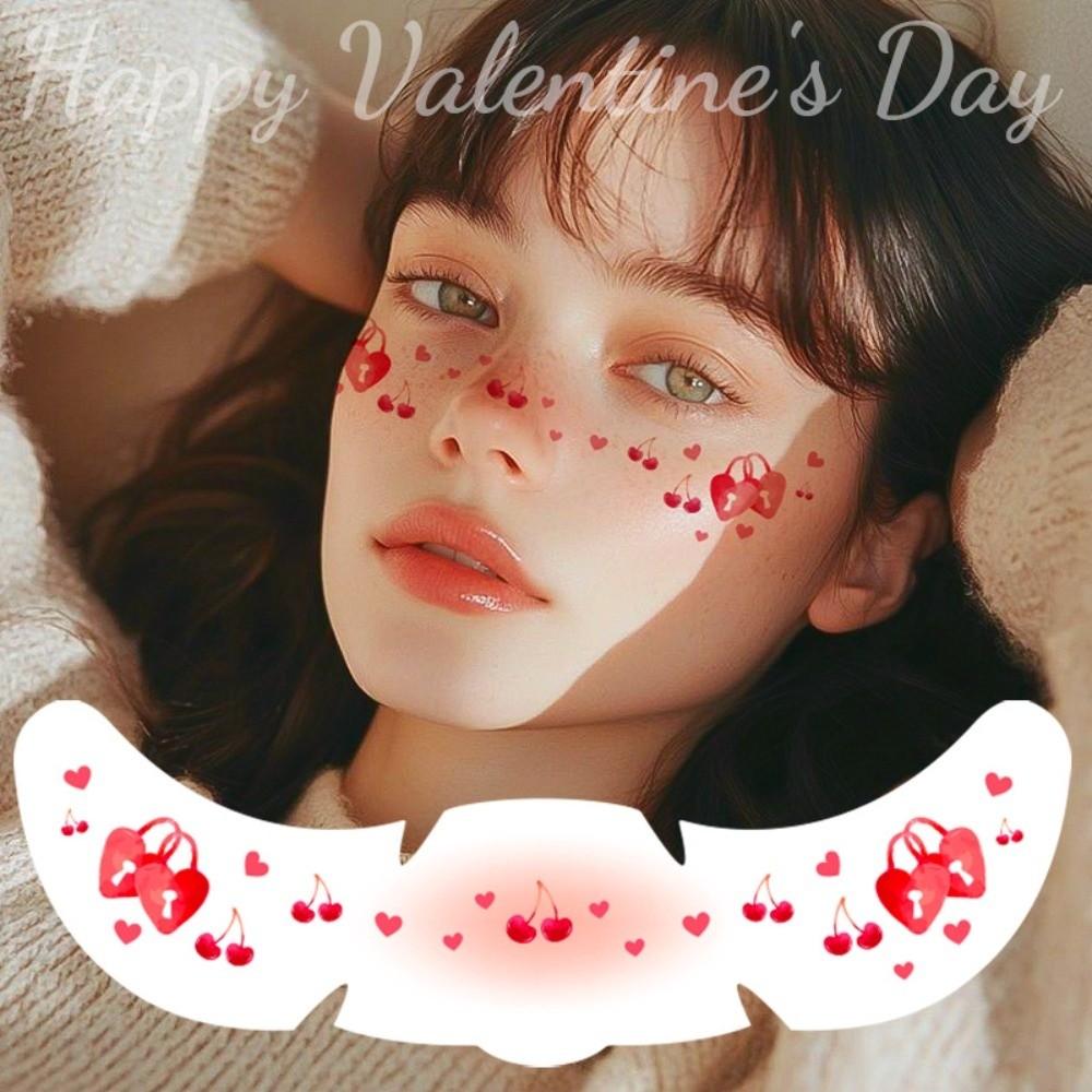 Valentine's Day Freckles Blush Tattoo Stickers Disposable Face Tattoo Sticker Music Festival