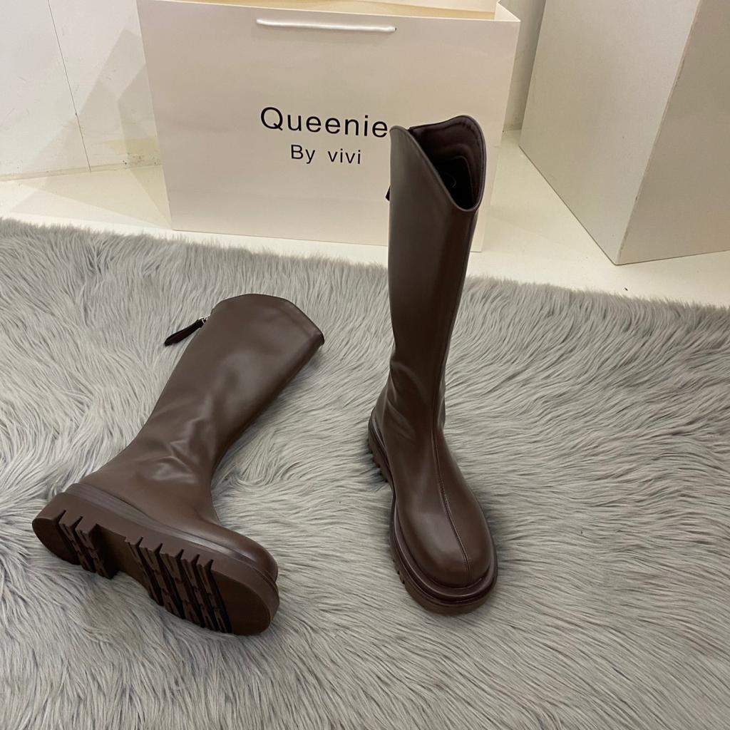 But knee boots women's 2025 new platform high boots versatile winter legs long Martin boots velvet women's boots