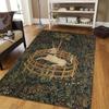 Vintage Area Rugs Non-Slip Machine Washable Flannel Carpets for Home Decor Rug Living Room Bedroom Bathroom Floor Mat