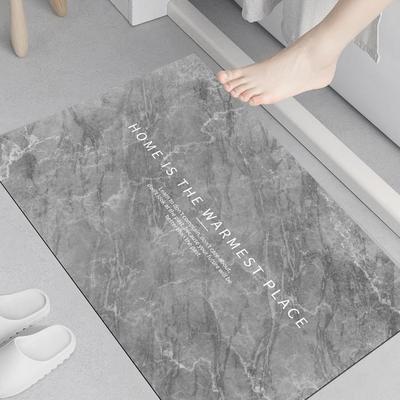 Marble Diatom Mud Mat Toilet Quick Drying Absorbent Foot Mat Bathroom Dirty Easy To Take Care of Non-slip Mat