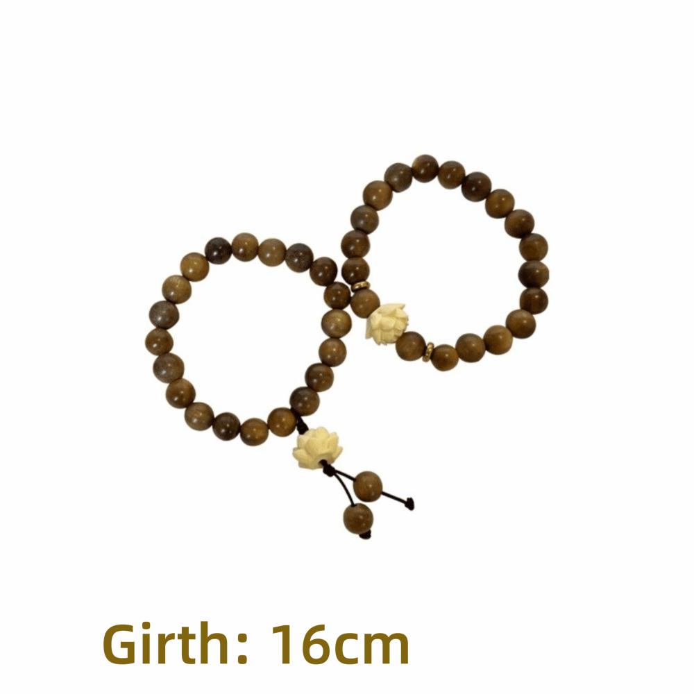 Elastisches Lotus Sandelholz Armband Handgefertigte Gewebte Rosenkranzarmbänder Holz Perlenstrang Armbänder Geschenke