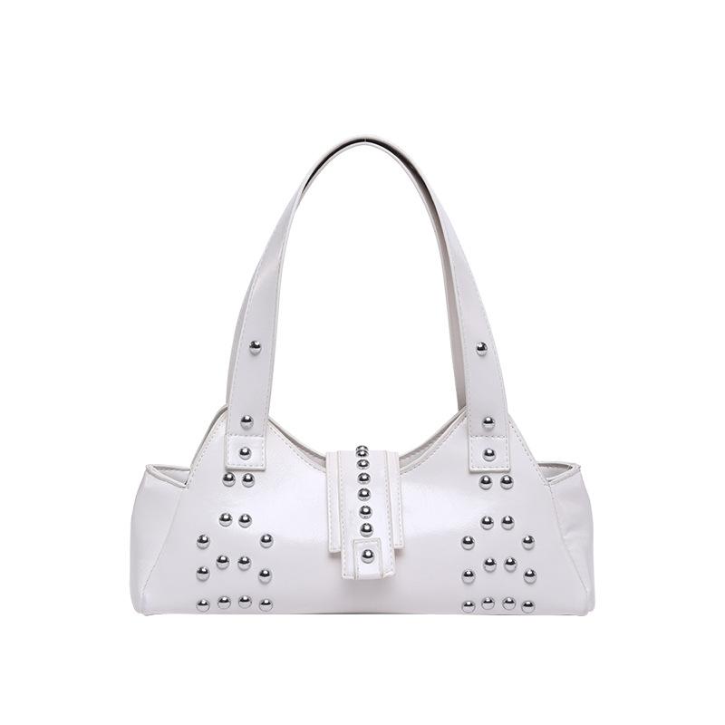 A Unique Street Underarm Bag with A Spicy Girl Style Versatile and Cool Rivet Single-shoulder Bag