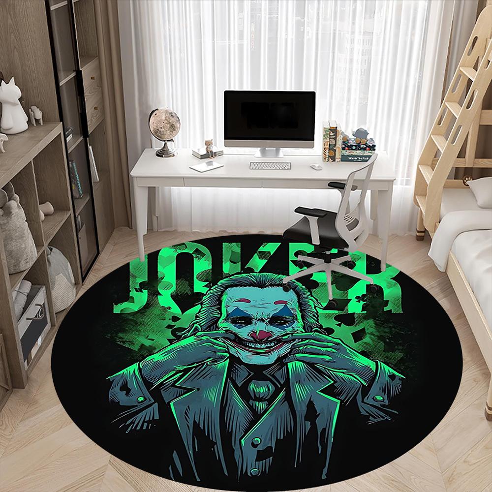 1pc Joker Clown Office Round Area Rug, Under Office Chairs Bedroom Living Room Home Decor, Room Deco, Available in Various Sizes081