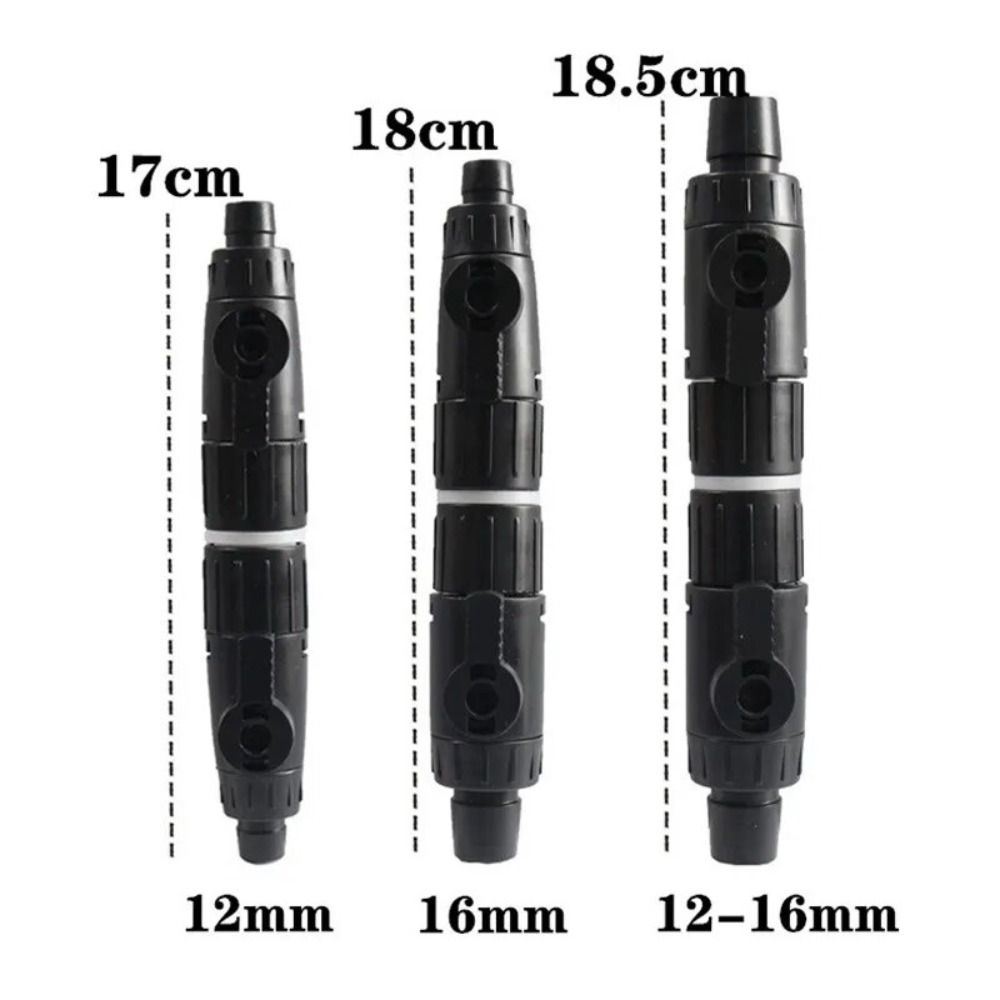 Plastic Double Tap Quick Release Connector Black Water Control Valve Hoses Connector  Aquarium