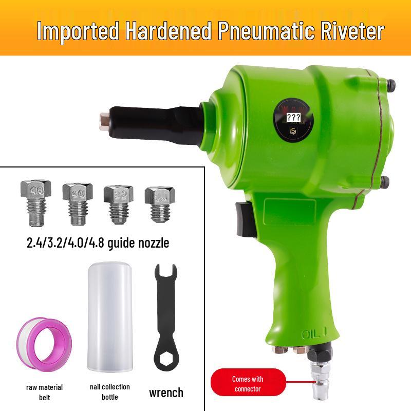 Pneumatic Aluminum Rivet Gun, Pistol-Type Self-Priming Riveting Tool