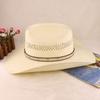 Stiff Five-Point Papyrus Knight Hat Western Panama Cowboy Hat Spring Summer Men'S Sun Hat