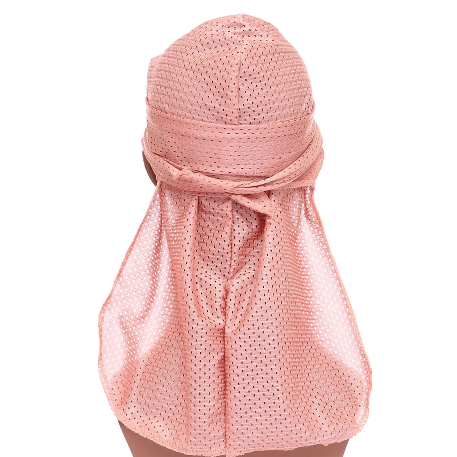 

Trifong Pink Durag Mesh Fabric Quick Dry Breathable Summer Bandana Hip Hop Dance Waves Cap Doo Rag Hiphop Costume Dance Costume Rapper Breakdance розовый