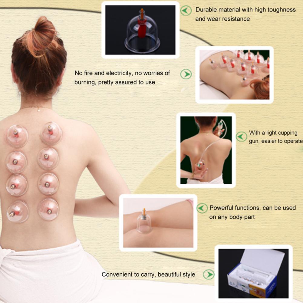 6pcs/lot Cups Chinese Medical Cupping Sets Device Vacuum Body Cupping Cans Healthy Massage