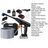 Electric Car Washing Machine Cordless Pressure Washer, Battery Powered Washer with 6-in-1 High Adjustable Nozzles, 24V Portable Power 2 Rechargeable