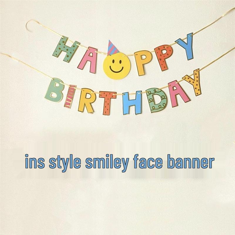 Happy Birthday Banner für die erste Party eines Babys Dekoration